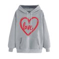 thumbnail image 1 of Fjofpr Valentine Clothes Women Graphic Hoodies for Women Trendy Women's Print Winter Hoodie Pullover Tops Long Sleeved Comfortable Sweatshirt, 1 of 5