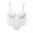 thumbnail image 1 of Fjofpr White Corset Tops for Women Women Irregular Fishbone Corset Inside With Outside Wearing Suspenders Female Corset Waist, 1 of 7