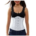 thumbnail image 1 of Fjofpr White Corset Tops for Women Women Shapewear Cinchers Waist Trainer Underbust Corset Belt Stomach Wrap Body Shaper Workout Girdle, 1 of 8