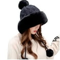 thumbnail image 1 of Fjofpr Winter Caps for Women Outdoors Winter Hats for Women Knitted Hats Womens Women's Fashion Knitting Warm And Winter Cold Proof Solid Color Pullover Caps Hats, 1 of 3