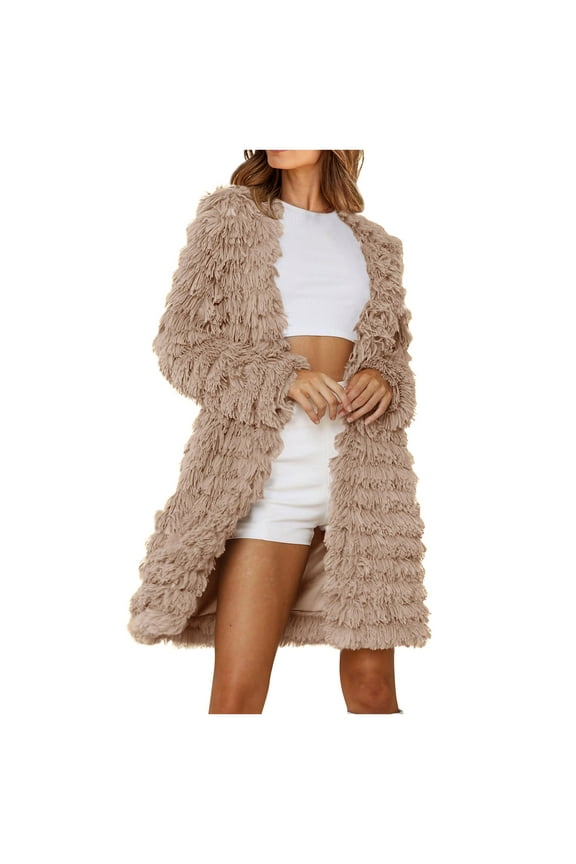 Winter Coats for Women Sale Coats under $30 Faux Fur Coats Women's Fall And Winter Long Sleeved Artificial Leather Mid Length Casual Warm Mink Leather Jacket Jacket Jacket