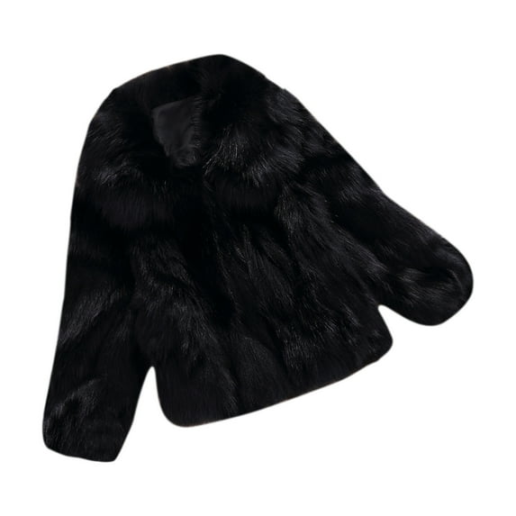 Fjofpr Winter Coats for Women Clearance Sale Long Faux Fur Coats for Women Womens Ladies Warm Faux Furry Coat Jacket Winter Turn Down Collar Leopard Outerwear