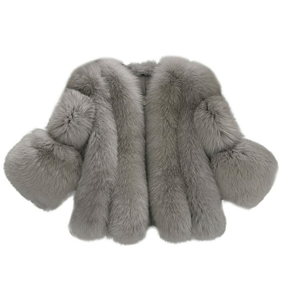 Fjofpr Winter Coats for Women Sale Winter Coats for Women Plus Size Women Fashion Jackets Short Stitching Faux Coat