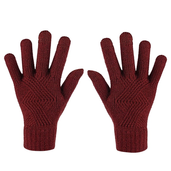 Fjofpr Winter Gloves Women Touchscreen Women Gloves for Cold Weather Wool Knitted Touchscreen Gloves Men and Women Winter Warm Gloves