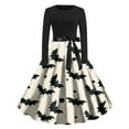 thumbnail image 1 of Fjofpr Women's Dresses Theme Parties Ladies' Long Sleeved Round Neck Christmas Printed Loose Skirt Dress XL, 1 of 3