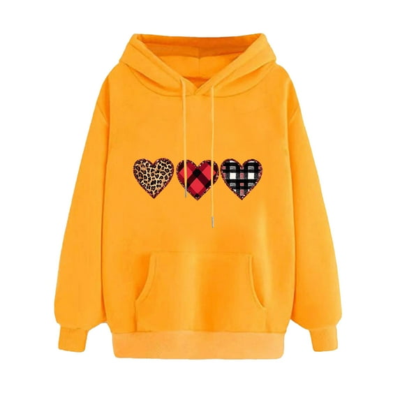Fjofpr Womens Clothes under $8 Oversized Sweatshirts for Women Loose Fit Women's Print Winter Hoodie Pullover Tops Long Sleeved Comfortable Sweatshirt