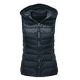 thumbnail image 1 of Fjofpr Womens Clothes Womens Plus Size Sleeveless Vest Cotton Jacket Winter Warmth and Windproof Hooded Outerwear Ladies Casual Solid Zipper Coat, 1 of 3