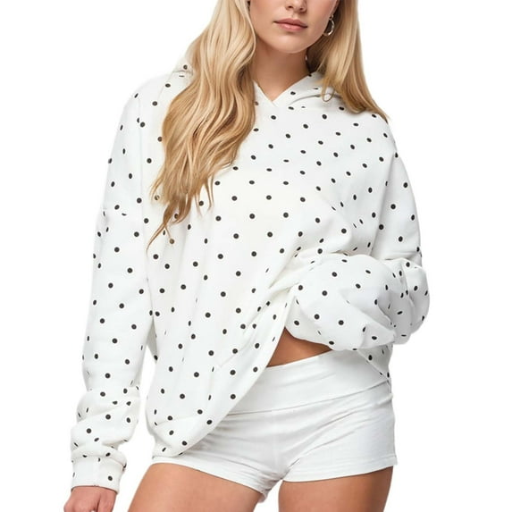 Fjofpr Womens Hoodies Pullover Women's Printing Blouses Long Sleeve Pockets Casual Fashion Hooded Sweatshirt Red