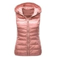 thumbnail image 1 of Fjofpr Womens Plus Size Sleeveless Vest Cotton Jacket Winter Warmth and Windproof Hooded Outerwear Ladies Casual Solid Zipper Coat, 1 of 3