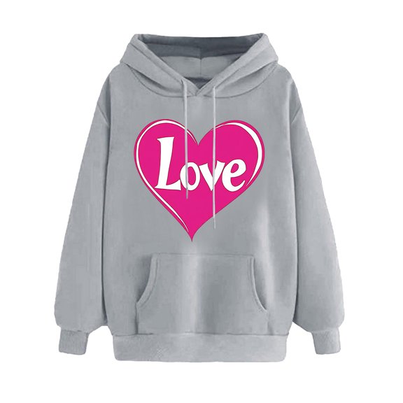 Fjofpr Womens Sweatshirts Hoodies for Women Pullover Women's Print Winter Hoodie Pullover Tops Long Sleeved Comfortable Sweatshirt