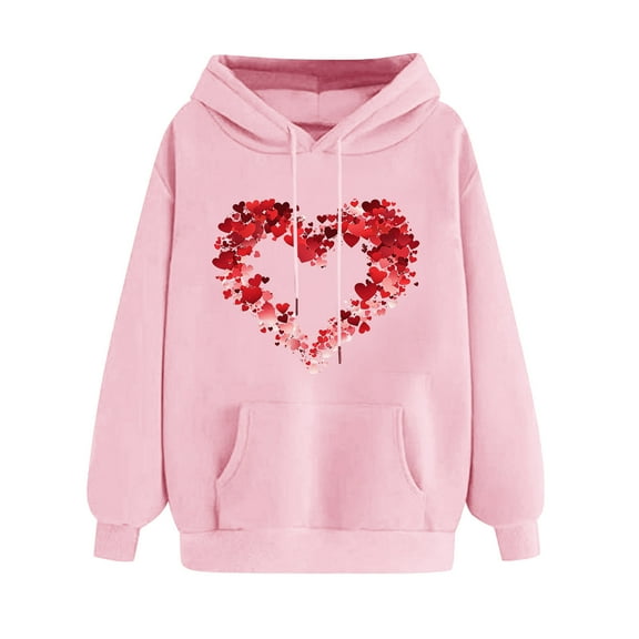 Fjofpr Womens Sweatshirts Plus Size Womens Hoodies Plus Size Hoodies for Women Plus Size Women's Print Winter Hoodie Pullover Tops Long Sleeved Comfortable Sweatshirt