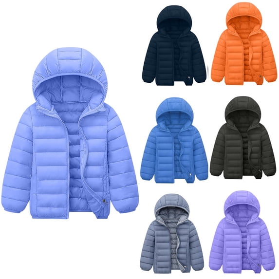 Fjofpr girls winter jacket Children's Lightweight Down Jacket For Boys And Girls Short Medium And Large Children's Jacket Coat Jacket