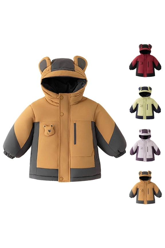 girls winter jacket Children's Winter Solid Color Casual Sports Warm And Thick Down Jackets Top For Kids