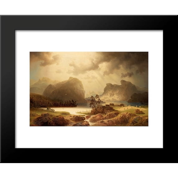 Fjord landscape in Norway 20x24 Framed Art Print by Marcus Larson