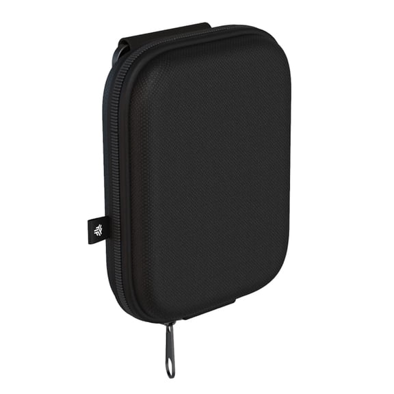 Fjorden Clamshell Case for Camera Grip, Black, Flexible Belt Loop, Metal G-Hook, Interior Mesh Pockets, Zipped Shell