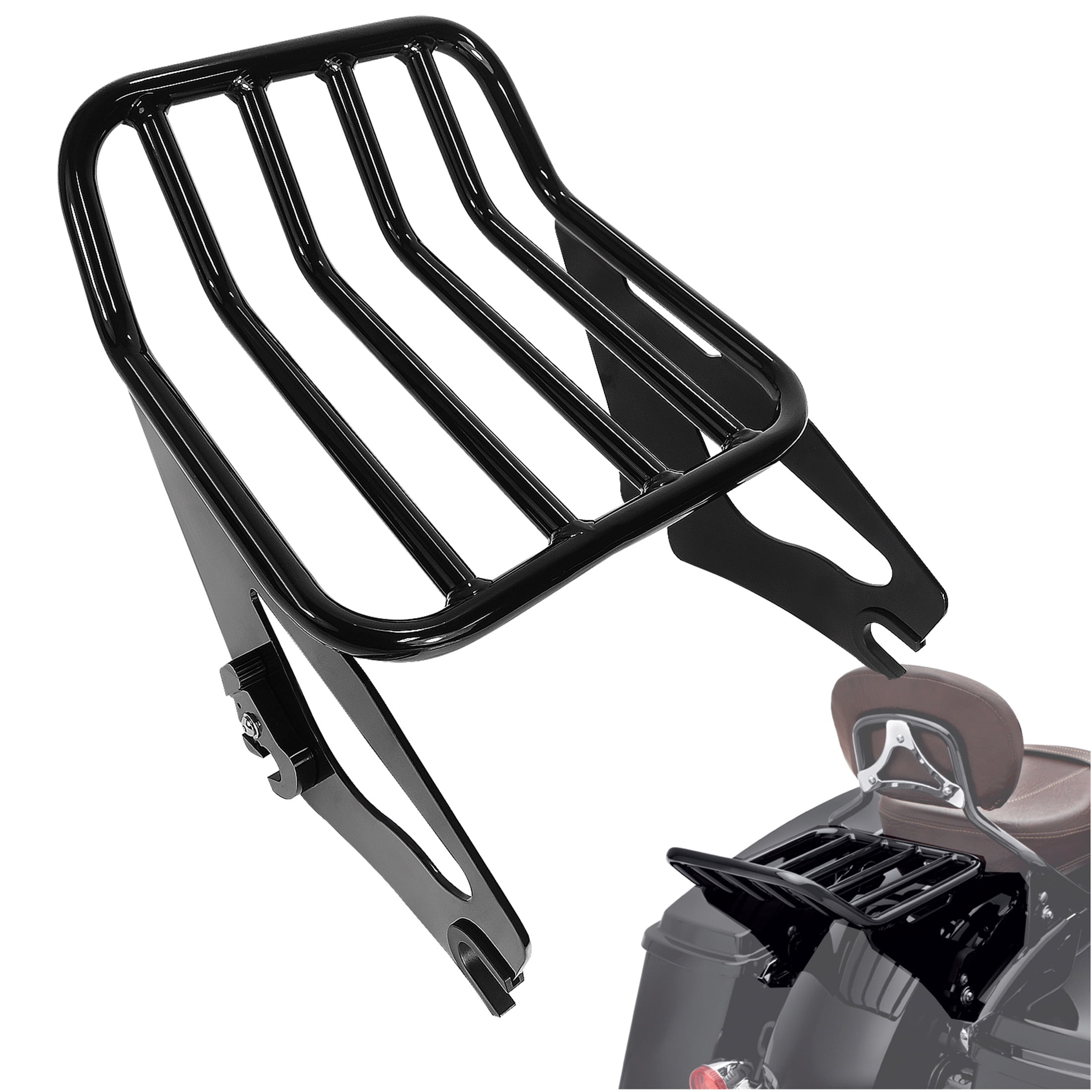Detachable 2 Up Luggage Rack Fit For Harley Touring Road King - View #7