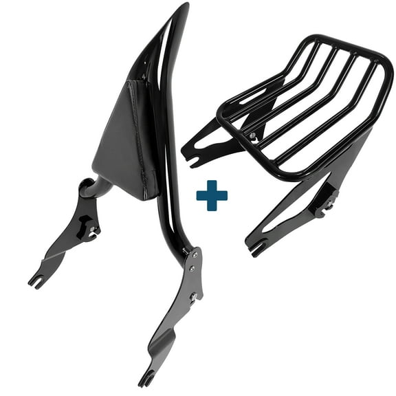 Fjpacemt 22" Backrest Sissy Bar Luggage Rack for Motorcycle Harley CVO Road King Street Glide 09-24