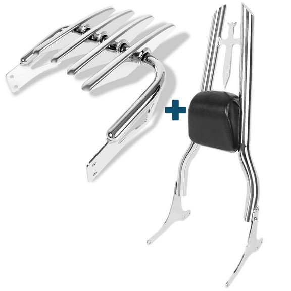 Fjpacemt 30" Backrest Sissy Bar Luggage Rack for Motorcycle Harley Road King Electra Glide 1997-2008