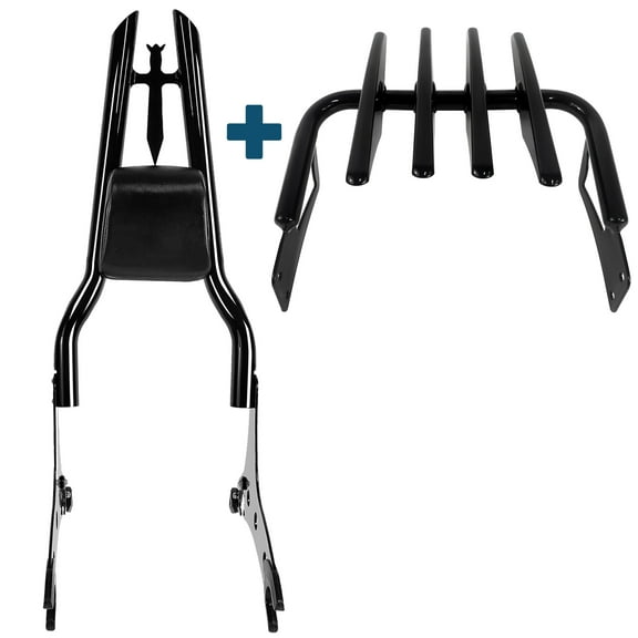 Fjpacemt 30" Sissy Bar Backrest Luggage Rack for Motorcycle Indian Chief Challenger Vintage 2015-24