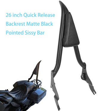 22” Black Detachable Sissy Bar Backrest For CVO Touring Road Glide Road King