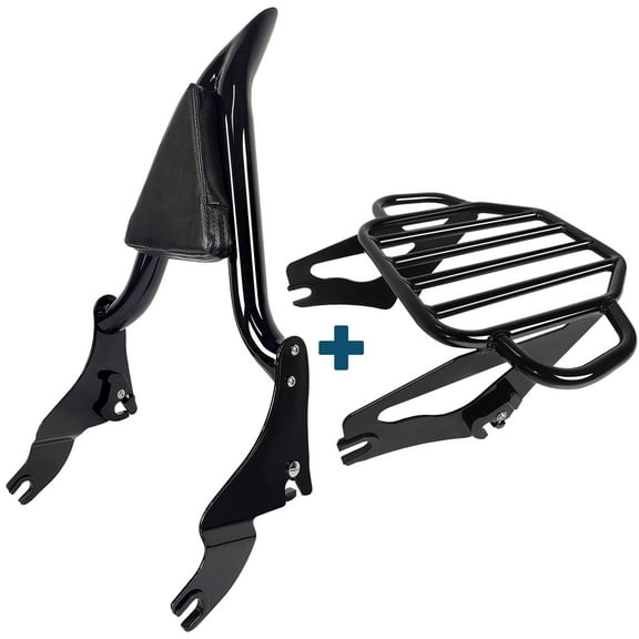 Fjpacemt Luggage Rack Sissy Bar Backrest for 09-24 Motorcycle Harley Touring Road King Electra Glide