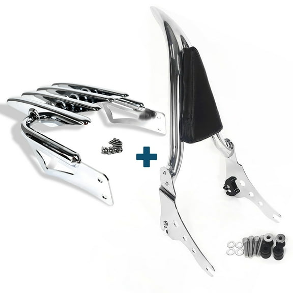 Fjpacemt Luggage Rack Sissy Bar Backrest for Motorcycle Harley Street Bob Softail Heritage 2018-2024