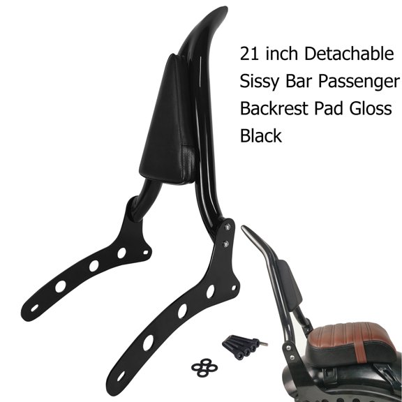 Fjpacemt Passenger Backrest Detachable Sissy Bar for Motorcycle Indian Scout Sixty Icon ABS 2015-24