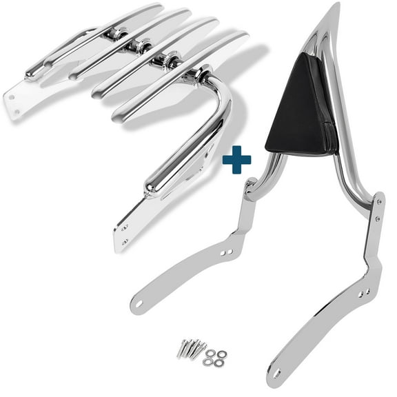 Fjpacemt Sissy Bar Backrest Luggage Rack for Motorcycle Kawasaki Vulcan VN900 2000 Custom 2004-2024