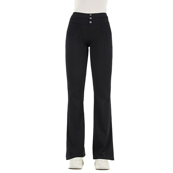 Fjuchai High Waisted Flare Jeans Pants for Women Bell Bottom Jeans Wide Leg Pants High Waisted Leggings Denim Pants S-XXL
