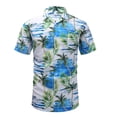 thumbnail image 1 of Fjuchai Men's Hawaiian Shirt Flower Shirts Short Sleeve Summer Beach Shirts Comfortable Linen Casual Shirt S-2XL, 1 of 8