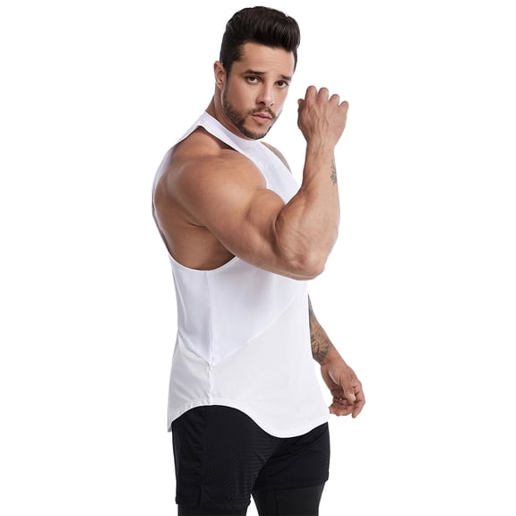 Fjuchai Men's Sports Vest loose Tank Top Sports Sleeveless Quick Drying Undershirt Basketball Vest Plus Size Athletic Shirt S-3XL