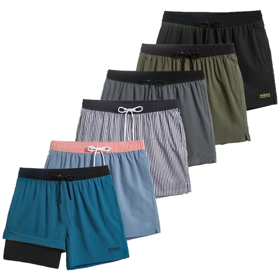 Fjuchai Men's Swim Shorts Summer Swim Shorts Holiday Swim Trunks Quick Dry Solid Color Shorts S-XXL