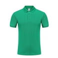 thumbnail image 1 of Zoeecloth Men's Women T-Shirt Lapel Solid Color Shirts Neutral Cotton Pullover Tops with Buttons Short Sleeve Tee for Summer S-3XL, 1 of 7
