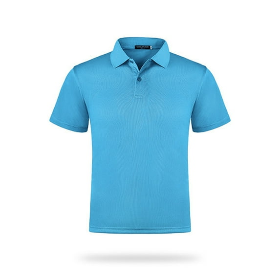 Fjuchai Men's Women's Short Sleeve T-Shirts lapel Tops Active Athletic Tees Casual Summer Solid Color T Shirt,Size S-4XL