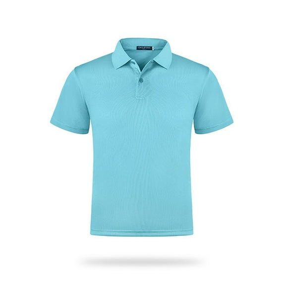 Fjuchai Men's Women's Short Sleeve T-Shirts lapel Tops Active Athletic Tees Casual Summer Solid Color T Shirt,Size S-4XL