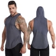 thumbnail image 1 of Fjuchai Men's Workout Tank Tops Sleeveless Gym Shirts Bodybuilding Workout Muscle Tee Tops Solid Colours Quick Dry Vest S-XXXL, 1 of 8