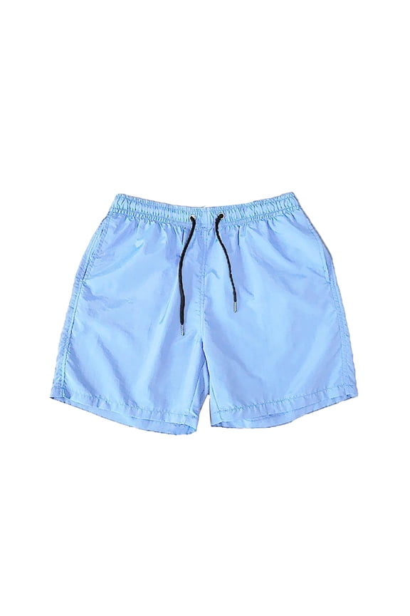 Casual Shorts for Men's Summer Drawstring Sweatpants Shorts Solid Color Loose Beach Slatted Shorts M-5XL