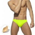 thumbnail image 1 of FJUCHAI Men's Swim Underwear Briefs Fashion Solid Colours Swimsuits Shorts Summer Stretchy Quick Dry Bikini Swimsuit Swim Trunks S-XXL, 1 of 10