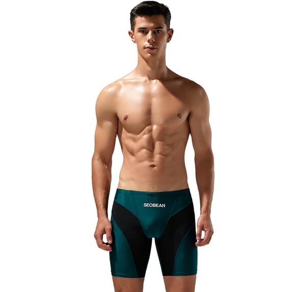Fjuchai Mens Swim Trunks 5 Inch Bathing Suit Compression Liner Beach Swim Shorts Swimwear Stretch Quick Dry Zipper Pocket