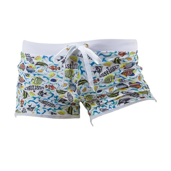 Fjuchai Mens Swim Trunks Quick Dry Bathing Suits for Men Swim Shorts Swimwear Boxers Beach Holiday Double Pocket Zipper Board Surfing Shorts S-XL