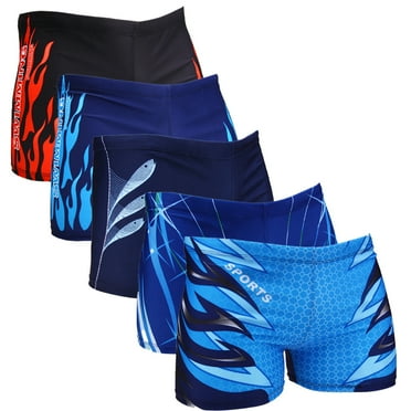 Fjuchai Mens Swimsuits Swim Trunks Male Printed Large Size Beach Swim Shorts XL-3XL