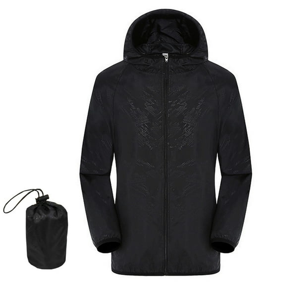 Fjuchai Mens Women Outdoor Sun Protection Jacket Spring Summer Solid Colour Long Sleeve Sunscreen Clothing Hooded S-4XL