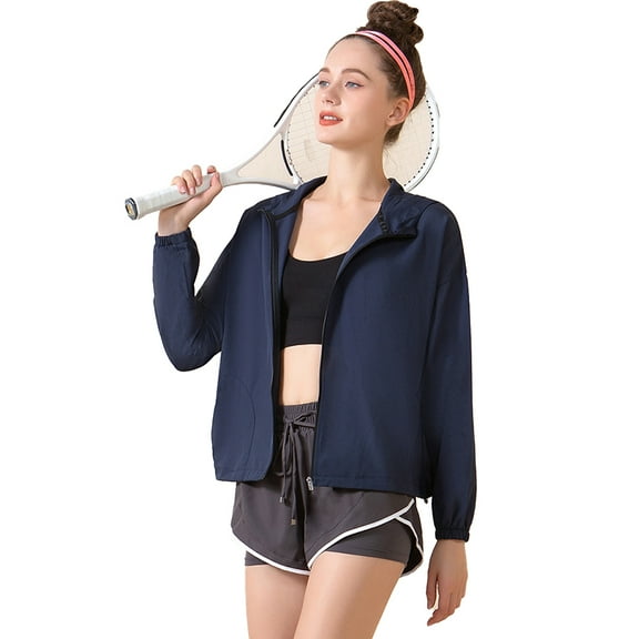 Fjuchai Rash Guard Tops for Men Women's Hooded Sun Shirt Jacket Summer Solid Color Long Sleeve Upf 50+ Sun Protection Casual Loose Rash Guard Coats M-4XL