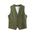 thumbnail image 1 of Fjuchai Women Loose Vest Summer Solid Color Linen Vest Jacket XS-L, 1 of 10