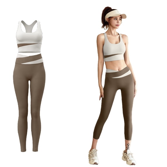 Fjuchai Women Yoga Clothing Outfits 2PCS Seamless Sports Bra +fitness Pants Sets Tracksuit S-XXL