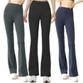 thumbnail image 1 of Fjuchai Women Yoga Pants High Waist Jogging Sweat Pants Stretch Flared Leggings S-XXL, 1 of 8