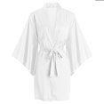 thumbnail image 1 of Fjuchai Women's Kimono Robe Slik Bathrobe V Neck Satin Sleep Gown Summer Breathable Sleepwear for Womens, 1 of 8
