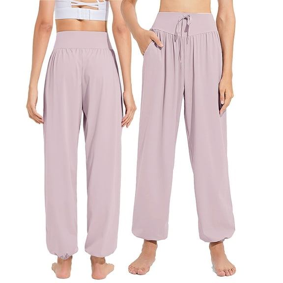 Fjuchai Women's Pants Jogger Lounge Pants Sweatpants Lightweight Athletic Drawstring Casual Sweatpants with Pockets S-XXL