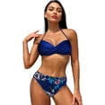 thumbnail image 1 of Fjuchai Womens Bikini Top Butterfly Printing Swimsuits Two Piece Bathing Suits Triangle Bottoms for Women Swimwear Set S-L, 1 of 8