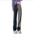 thumbnail image 1 of Fjuchai Women's Pants Wide Leg Jeans Pants High Waisted Stretchy Straight Leg Jeans Buttoned Loose Denim Pants with Pocket S-XXL, 1 of 10